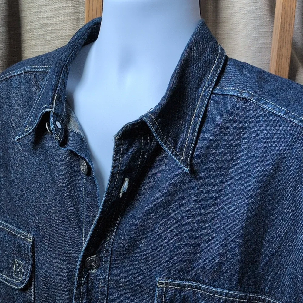 ✨ RARE Sample Garment! Levi's Silvertab Men's Button Down Denim Shirt Size XL - Picture 9 of 10